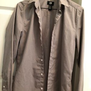 H&M easy iron shirt gray size s